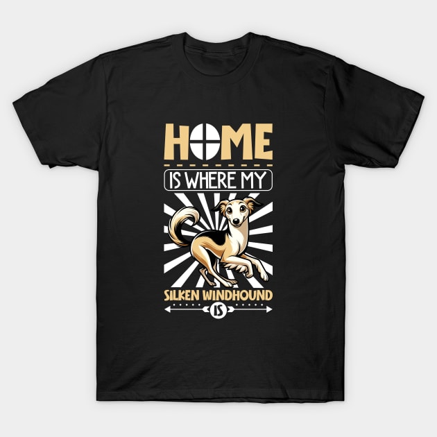 Home is with my Silken Windhound T-Shirt by Modern Medieval Design